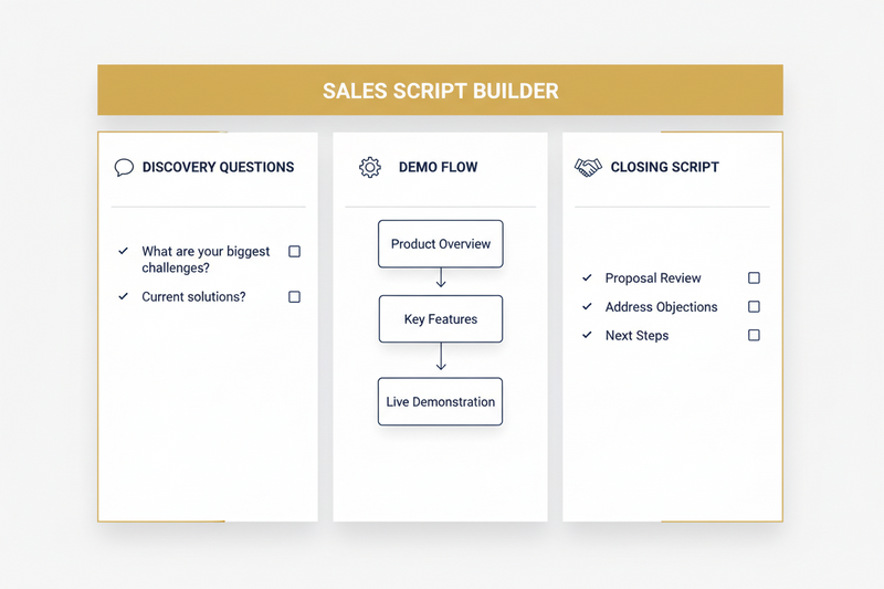 Sales Script Builder Claude Skill — Discovery & Demo Template