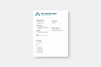SEO Content Brief Claude Skill — Writer Brief Template