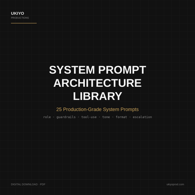 Ukiyo System Prompt Architecture Library cover
