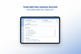 Team Meeting Agenda Builder Claude Skill — Recurring Meeting Template