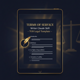 Terms of Service Writer Claude Skill — TOS Legal Template