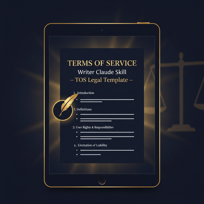 Terms of Service Writer Claude Skill — TOS Legal Template