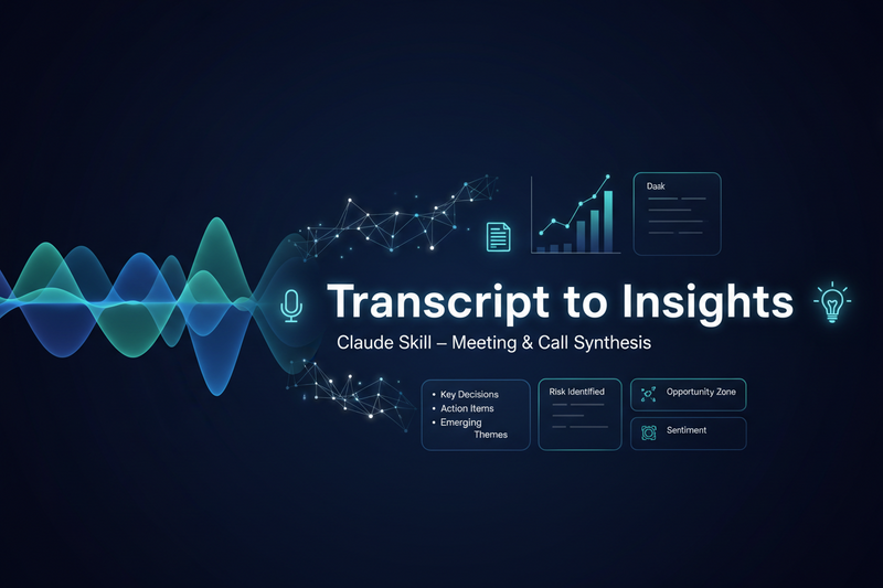 Transcript to Insights Claude Skill — Meeting & Call Synthesis
